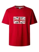 Koszulki męskie - Pepe Jeans Koszulka "Union" w kolorze czerwonym - miniaturka - grafika 1