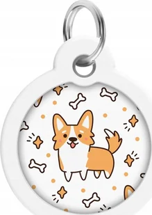 Collar WAU DOG SMART ID ADRESÓWKA KOŁO śr. 30mm CORGI - Odblaski i adresówki - miniaturka - grafika 1