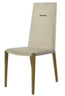 Krzesła - Beżowo złote krzesło z wysokim oparciem VGCY6190GP - miniaturka - grafika 1