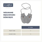 Rękawiczki dla dzieci - Zaffiro - Rękawiczki dziecięce Wełna premium 0-12m Beige U - miniaturka - grafika 1