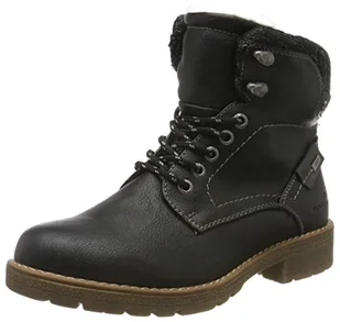 TOM TAILOR 7992008 damskie sztyblety, czarny - Schwarz Black 00001-42 EU - Botki damskie - miniaturka - grafika 1