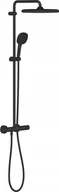 Akcesoria do armatury i ceramiki - Grohe Grohe zestaw prysznicowy z baterią termostatyczną Tempesta System 250 Cube czarny mat 266892431 - miniaturka - grafika 1