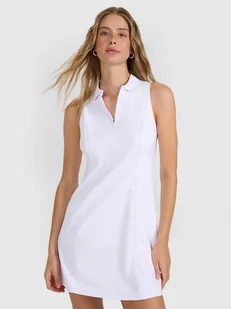 4F Sukienka tenisowa damska - biała L - Sukienki - miniaturka - grafika 1