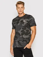 Koszulki męskie - Alpha Industries T-Shirt Backprint T Camo 128507C Czarny Regular Fit - miniaturka - grafika 1