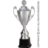 Gadżety dla kibiców - Puchar metalowy srebrny z przykrywką - miniaturka - grafika 1