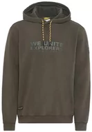 Bluzy męskie - camel active Męska bluza z kapturem, khaki (Dark Khaki), M - miniaturka - grafika 1