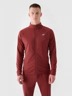 Bluzy sportowe męskie - Męska bluza treningowa 4F 4FRAW24TFSWM565 - czerwona - miniaturka - grafika 1