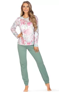 Gala zielona wzorzysta piżama z długimi rękawami i nogawkami, Kolor zielony-wzór, Rozmiar S, Wies-MANN - Intymna - Piżamy damskie Gala zielona wzorzysta piżama z długimi rękawami i nogawkami, Kolor zielony-wzór, Rozmiar S, Wies-MANN - Intymna - Piżamy damskie - miniaturka - grafika 1