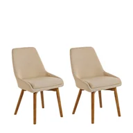 Krzesła - Zestaw 2 krzeseł do jadalni beżowy MELFORT - miniaturka - grafika 1