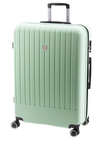 JOHNTRAVEL John Travel Baobab duża walizka, 75 cm, 85 l, ekspansywna, Zielony, grande, ABS twarda walizka podróżna z czterema kołami.
