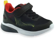 Buty dla chłopców - Chłopięce buty sportowe dla dzieci podświetlana podeszwa American Club ES123 Czarne - miniaturka - grafika 1