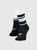 Skarpetki dla dzieci - 4F Skarpetki casual za kostkę (2-pack) chłopięce - czarne 32-34 - miniaturka - grafika 1