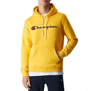 Bluza Champion Embroidered Script Logo Hoodie 219203-YS074 - żółta - Bluzy męskie - miniaturka - grafika 1