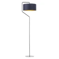 Lampy stojące - Lampa podłogowa LYSNE Tesallia Gold, granatowy ze złotym wnętrzem - miniaturka - grafika 1