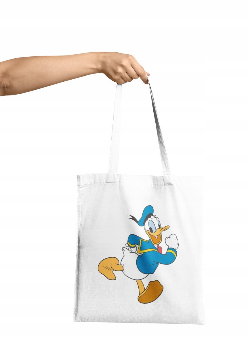 Torba Shopper Materiałowa Na Ramię Prezent Kaczor Donald Bajki Wybór Wzoru