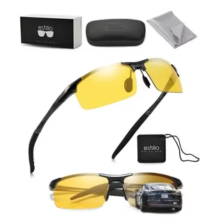 Okulary korekcyjne, oprawki, szkła - Rozjaśniające okulary do Jazdy Nocą dla kierowców Polaryzacyjne HD EST-612Y-1 - grafika 1