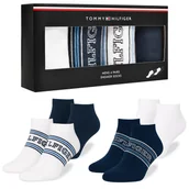 Skarpetki męskie - TOMMY HILFIGER Skarpety Męskie Stopki Bawełna Zestaw Na Prezent 4Pary 43/46 - miniaturka - grafika 1