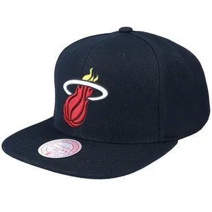 Mitchell & Ness Czapka Z Daszkiem Nba Miami Heat Top Spot Snapback Hwc Heat Hhss2976-Mheyypppblck Osfm Czarny - Czapki męskie - miniaturka - grafika 1