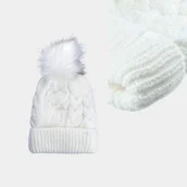 Czapki damskie - Dziewczęca Zimowa Czapka 4F 4FJWAW24ACAPF421-11S Biała Uniwersalny-Uniwersalny - miniaturka - grafika 1