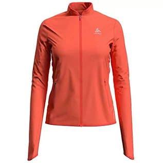 Kurtki damskie - Odlo Damska kurtka polarowa Midlayer Full Zip Fli Ceramiwarm kurtka polarowa, hot coral-papaya, S 542141 - grafika 1