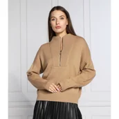 Swetry damskie - BOSS BLACK Wełniany sweter Forelle | Relaxed fit | z dodatkiem kaszmiru - miniaturka - grafika 1