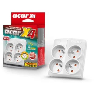 Listwa ACAR X4 Szary - Listwy zasilające - miniaturka - grafika 1