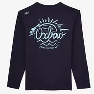 Koszulki męskie - OXBOW O2TIZERT Koszulka męska z długim rękawem Deep Navy - miniaturka - grafika 1