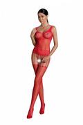 Odzież erotyczna - Passion Eco BS001 red Bodystocking - miniaturka - grafika 1