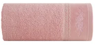 Ręczniki - Ręcznik Sisi 30x50 różowy zdobiony bordiurą frotte 500 g/m2 - miniaturka - grafika 1