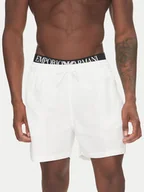 Kąpielówki męskie - Emporio Armani Szorty kąpielowe EM000686 AF12329 U0002 Biały Regular Fit - miniaturka - grafika 1
