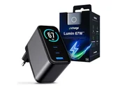 Ładowarki do telefonów - 3MK Ładowarka sieciowa incharge® Lumin 67W™ 2 x USB-C + USB 5903108705295 - miniaturka - grafika 1
