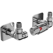 Zawory i kraniki - Mexen G00 zestaw termostatyczny osiowy z maskownicą S, chrom - W903-900-909-01 - miniaturka - grafika 1