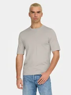 Koszulki męskie - Only & Sons T-Shirt Wyler 22022928 Beżowy Regular Fit - miniaturka - grafika 1