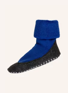 Falke Skarpety Antypoślizgowe Cosyshoe Z Wełny Merino blau - Skarpetki damskie - miniaturka - grafika 1