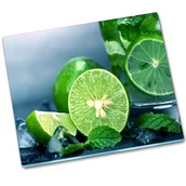 Deski do krojenia - Deska do krojenia szkło Limonki Drink - 60x52 cm - miniaturka - grafika 1
