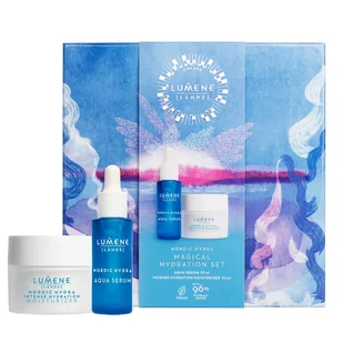 Lumene Nordic Hydra Magical Hydration zestaw Aqua Serum 30ml + Intense Hydration Moisturizer 50ml - Zestawy kosmetyków damskich - miniaturka - grafika 1