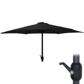 Parasole ogrodowe - Ambiance Parasol PLAŻOWY OGRODOWY 290 cm z korbką CZARNY 339114 - miniaturka - grafika 1
