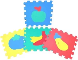 Teddies Puzzle piankowe Owoce 10 szt 2 rodzaje 49118622 - Maty piankowe - miniaturka - grafika 1