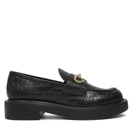 Półbuty damskie - Loafersy LOVE MOSCHINO JA10394G1MIB0000 Czarny - miniaturka - grafika 1