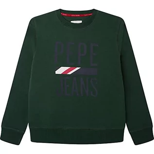Bluzy dla chłopców - Pepe Jeans Bluza chłopięca Otis, zielony (Forest Green), 4 lat - grafika 1