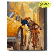 Malowanie po numerach - Obraz Malowanie Po Numerach 40X50 cm / Pocałunek Na Drodze / Oh Art - miniaturka - grafika 1