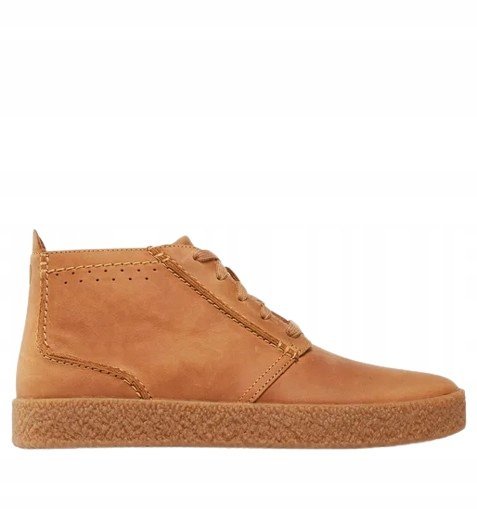 CLARKS BRĄZOWE PÓŁBUTY MĘSKIE SKÓRZANE Z MASYWNĄ PODESZWĄ 44 1J8A
