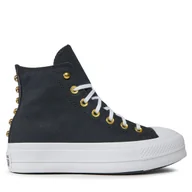 Trampki damskie - Trampki Converse Chuck Taylor All Star Lift Platform Star Studded A05453C Czarny - miniaturka - grafika 1