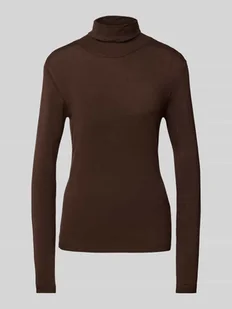 Sweter z dzianiny z golfem model ‘MAFA’ - Swetry damskie - miniaturka - grafika 1
