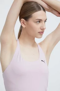 Koszulki sportowe damskie - Puma top do jogi STUDIO ULTRABARE kolor różowy 524836 - grafika 1