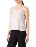 Koszulki i topy damskie - NIKE Nike Damska koszulka Np Cln Tank Net Tank Iced Lilac/White/Metallic Silver XS DA0528 - miniaturka - grafika 1