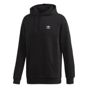 Bluzy męskie - adidas Trefoil Essentials Hoodie FM9956 męska bluza czarna - miniaturka - grafika 1