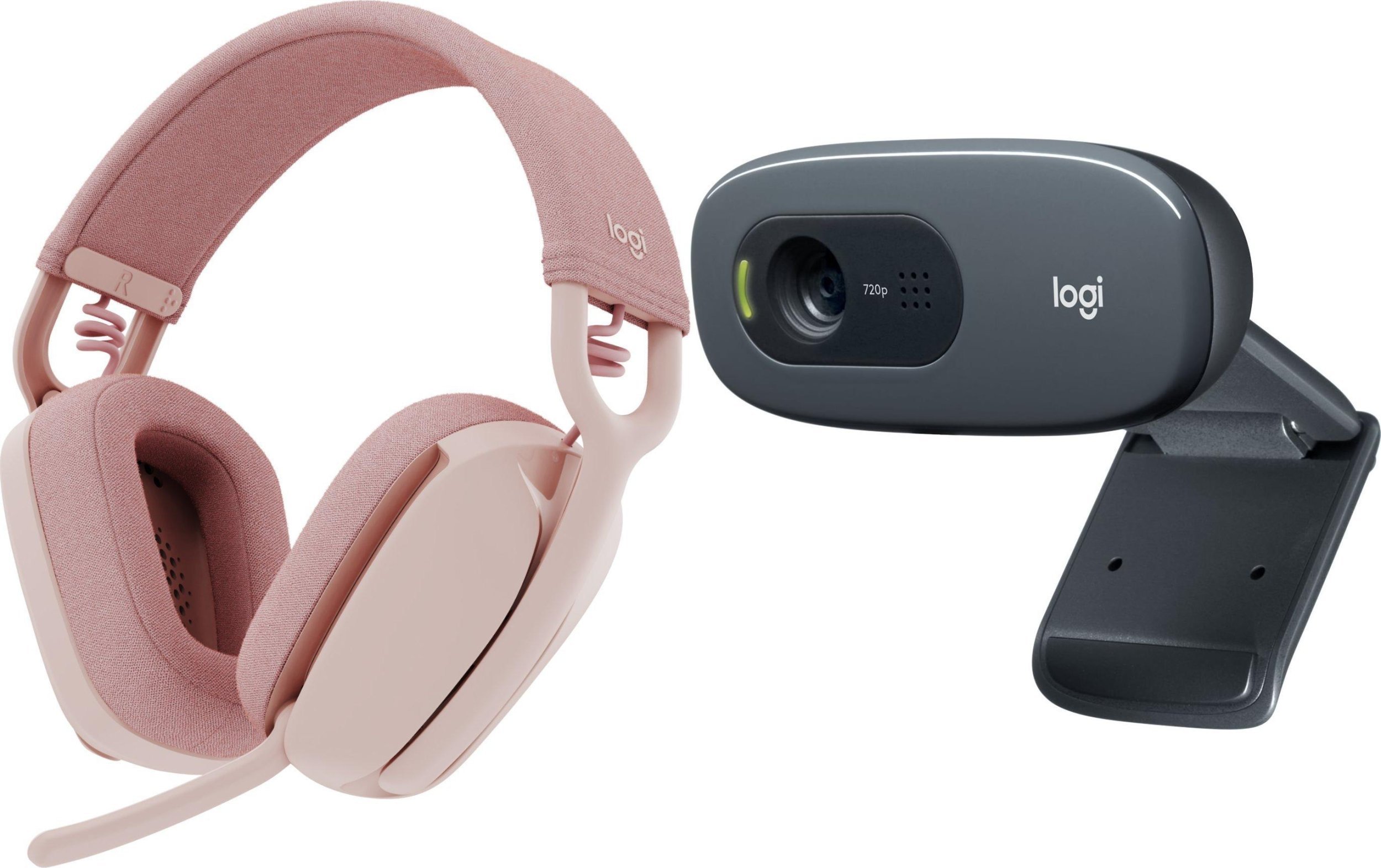 Logitech Zone Vibe 100 981-001213 + C270 960-001063 różowy