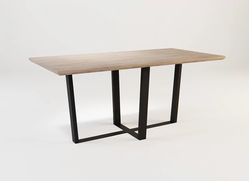 Stół z litego drewna i stali V03 SJ ASH