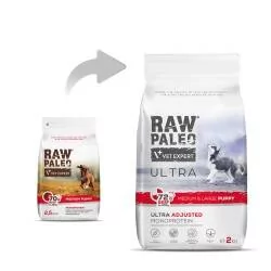Vetexpert Raw Paleo Ultra Beef Puppy Medium/Large 2 kg - Sucha karma dla psów - miniaturka - grafika 2